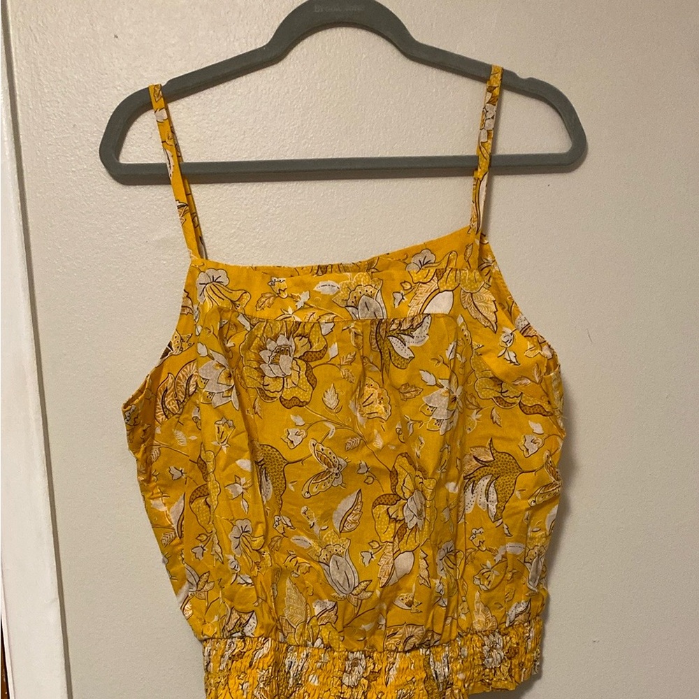 Yellow Floral Women's Top